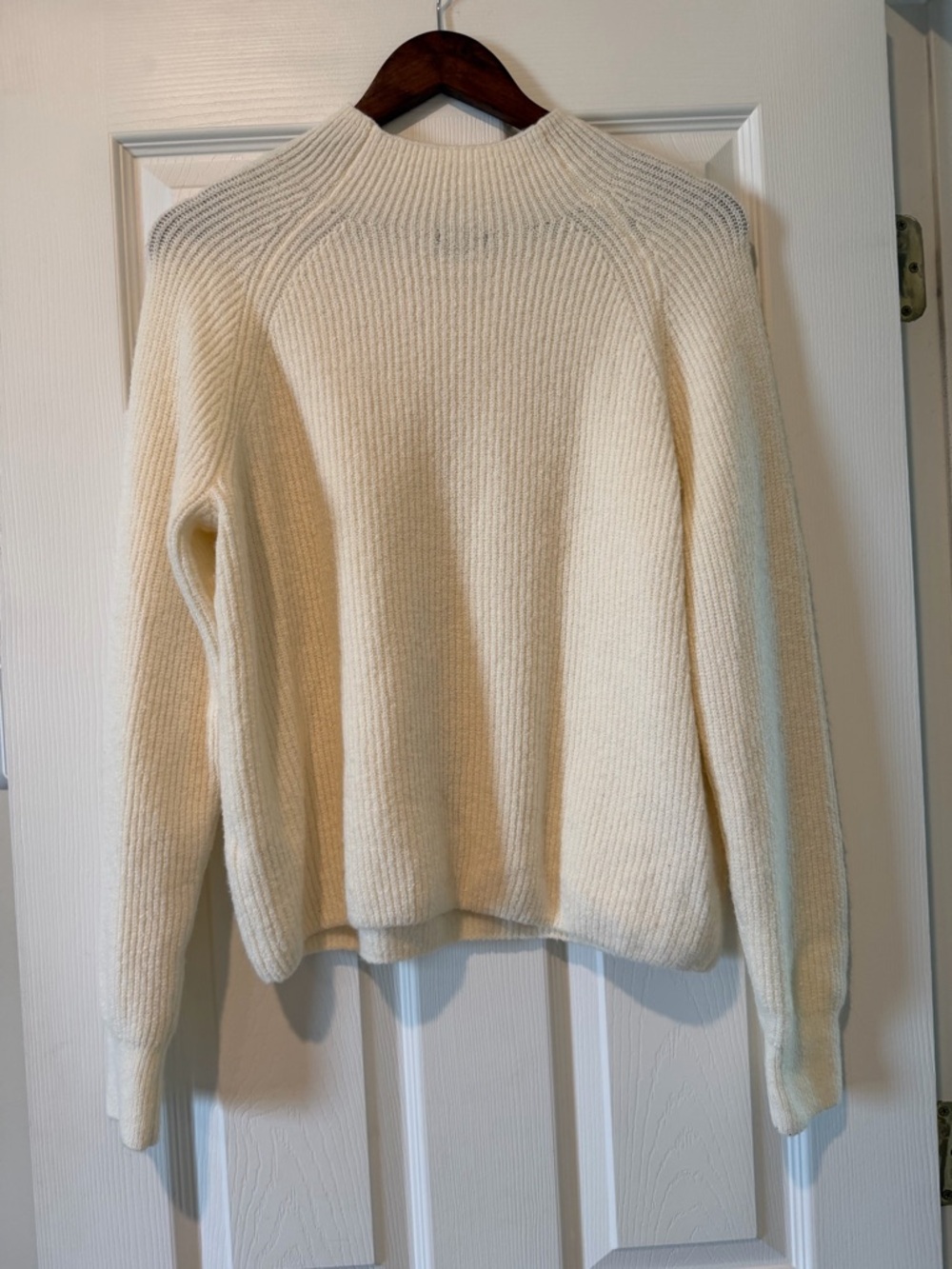 Halogen Cream Ribbed Mock Neck Sweater - Picture 2 of 3